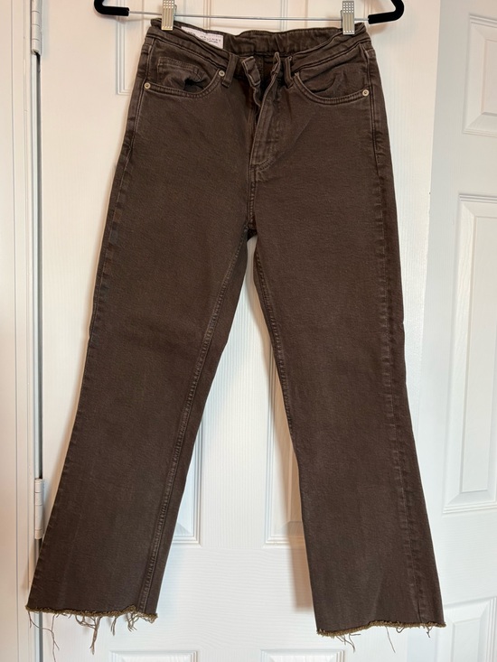 Zara Denim - Zara Taupe Straight-Leg Jeans